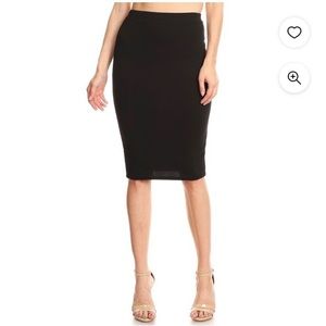 Donna Gray. Pencil Silhouette Skirt. Knee length. Mid-rise. Size 8. Soli…